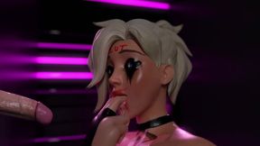 Overwatch Mercy - My Girlfriend Surprised Me Sucking My Soul Out at Glory Hole - Huge Cum 2x!