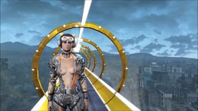 Cute Brunette Shows Off Fallout 4 Fashion In Sexy 3D Anime Scene