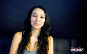 Sabrina Slim Petite Brunette Inked Messy Throat Ass Lick!