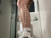 Fucking my ass with a knot dildo