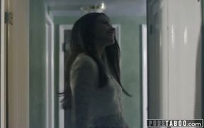 Teen brunette choked deep destroyed in rich mans BDSM dungeon hardcore facial