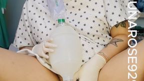 NAUGHTY PATIENT LUNA WITH HER AMBU BAG OXYGEN MASK I am all left alone due to the doctor had a emergency and I have a huge oxygen mask fetish and I notice the ambu bag and well I can’t help myself! Watch me pleasure myself with my white ambu bag...