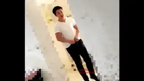 Asian Teen 18+ Cums in Public Toilet During Steamy Gay Encounter