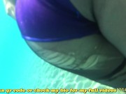fasihon pantyhose and leotard tease in public sea