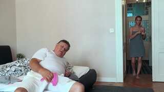 Ultimate seductress fucks a fat old panty sniffer