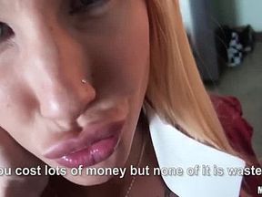 Kyra Hot Blonde Amateur Fucks In Stockings