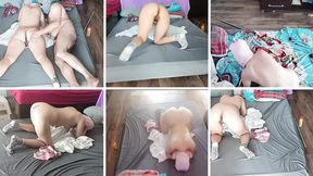 Sensual massage with amateur couple with oil  Hot amateur couple for play