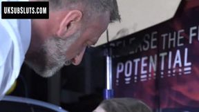 UKSubSluts com - Pascal dominates and spanks submissive Alice Maze