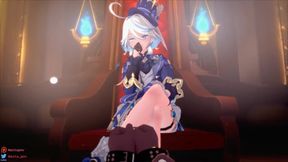 Furina Having Sex on a Beach (Genshin Impact)