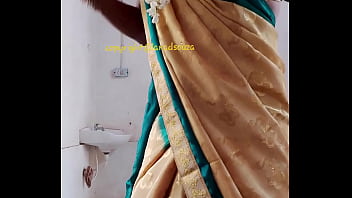 Indian beautiful crossdresser model Lara D&#039_Souza saree video