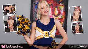 Kenna James is our sexy hot Cheerleader today with her college uniform
