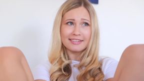 Her Toy Vibrates, but Touching Her Pussy with Her Hands