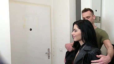 Alex Black Takes Interracial Anal Creampie from Joachim Kessef