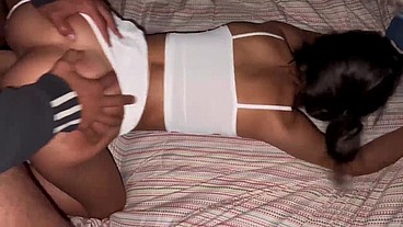 Dei gostoso pro meu ex namorado de pijama enquanto o marido filma