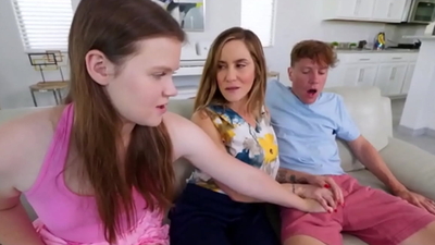 Cute Brunette Teen Stepdaughter Family 3way With New Stepmom And Her Big Cock Stepdad POV - Aderes Quin, Ava Marina, Rion King