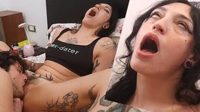 Lesbian MILF Eats Teen Pussy to Squirting Orgasm Then Rides