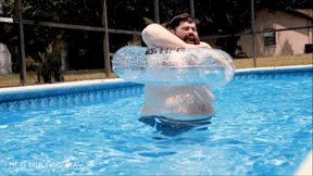 Ryan Alexander: Big Belly SSBHM Tight Squeeze at the Pool - Fat Guy Gets Stuck At the Pool - MP4 hd 720