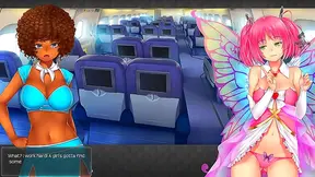 Morticias Hot Airplane Adventures with Curvy Flight Attendant Beauties in Huniepop 2