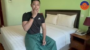 play with traditional longyi