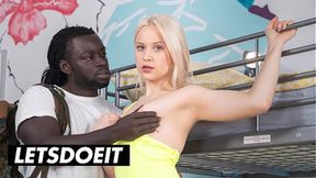 Petite Blonde Nikki Hill Gets A Surprise Big Black Cock - LETSDOEIT