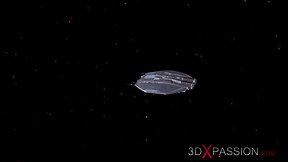 3d dickgirl and horny blonde get intimate in space station