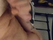 CUMMING so hard it goes on my FACE and NECK