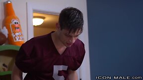 Icon male michael delray helps football twonk get undressed