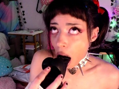 Stacked brunette goes solo toys and masturbation