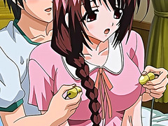 Hentai girl gets toyed and gives head
