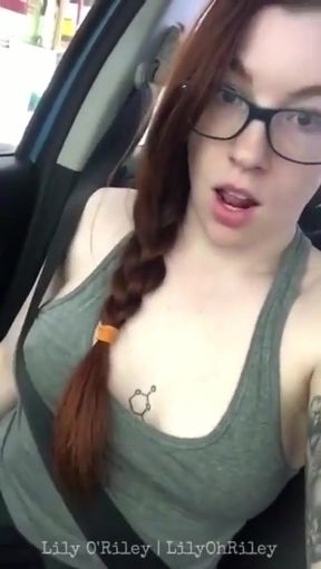 Stockings &amp; Seatbelts Masturbation