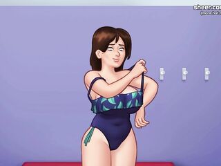 Summertime Saga [v21.0.0] - Large Breasts mother I'd like to fuck Step Mamma Gives Oral job In Shower To 18yo Step Son. This chab Cums In Her Throat And That babe Swallows - Toon Taboo Porn - Part #65