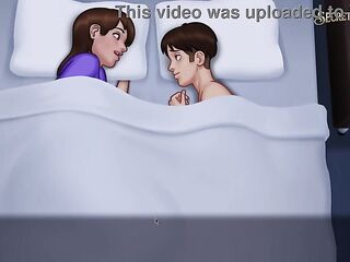 Stepmom and Stepson Share The Daybed & They Have Sex Below The Covers - Summertime Saga 48 By DarkCookie - CG Porn Game