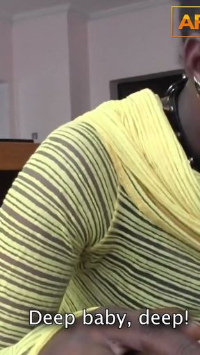 Black Office Sub Slut Gets a Sloppy Throat Fuck   Clip 1