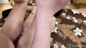 Blowjob clip with sweet side piece from Tenshigao