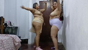 two big booty latina girls dancing