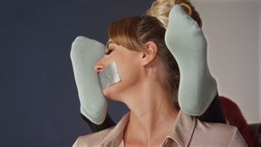 Weronika Smell Feet Of Stella In Funny Way - Gray Socks And Black Pantyhose - UHD 3840x2160 - 4K