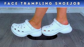 Goddess Amber - Trampling Your Face & Milking Your Cock Under Nurse Hannah's Crocs - Head & Dick Cam (226A) - Face Trampling Shoejob
