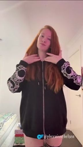 Busty teen stripping surprise