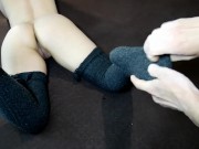 Tickling MILF's Feet in Gray Stockings ~DirtyFamily~