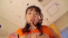 Busty J-Wife Takes Tiny Man's Thick Cock While Cuckold Watches Masturbates