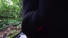 Hairy Wbc Sissy Outside - Edging Ends in a Huge Load