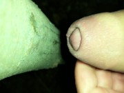 I added my cum on " cruising cum tree " ( close up cumshot )