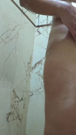 Indian beautiful women home alone shower show   Clip 1