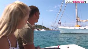 Blonde Babe's Yacht Threesome Double Anal Stuffing &amp; Dual Cum Loads!