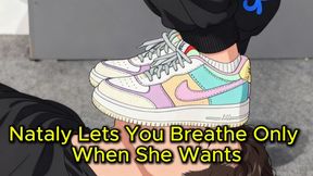 Nike Sneaker Face Trampling - Nataly Smothers You Under Dirty Trainers | Nike AF1 Face Standing | Face Crush