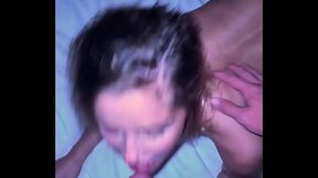 Blonde babe with big booty gets a handjob and blowjob