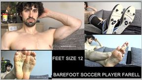 Soccer player FARELL hot feet size 12