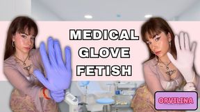 Orvilina's White & Blue Medical Gloves
