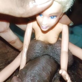 Barbie doll on big cock fuck and cumshot party 1