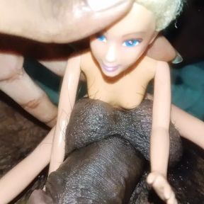 Barbie doll on big cock fuck and cumshot party 1